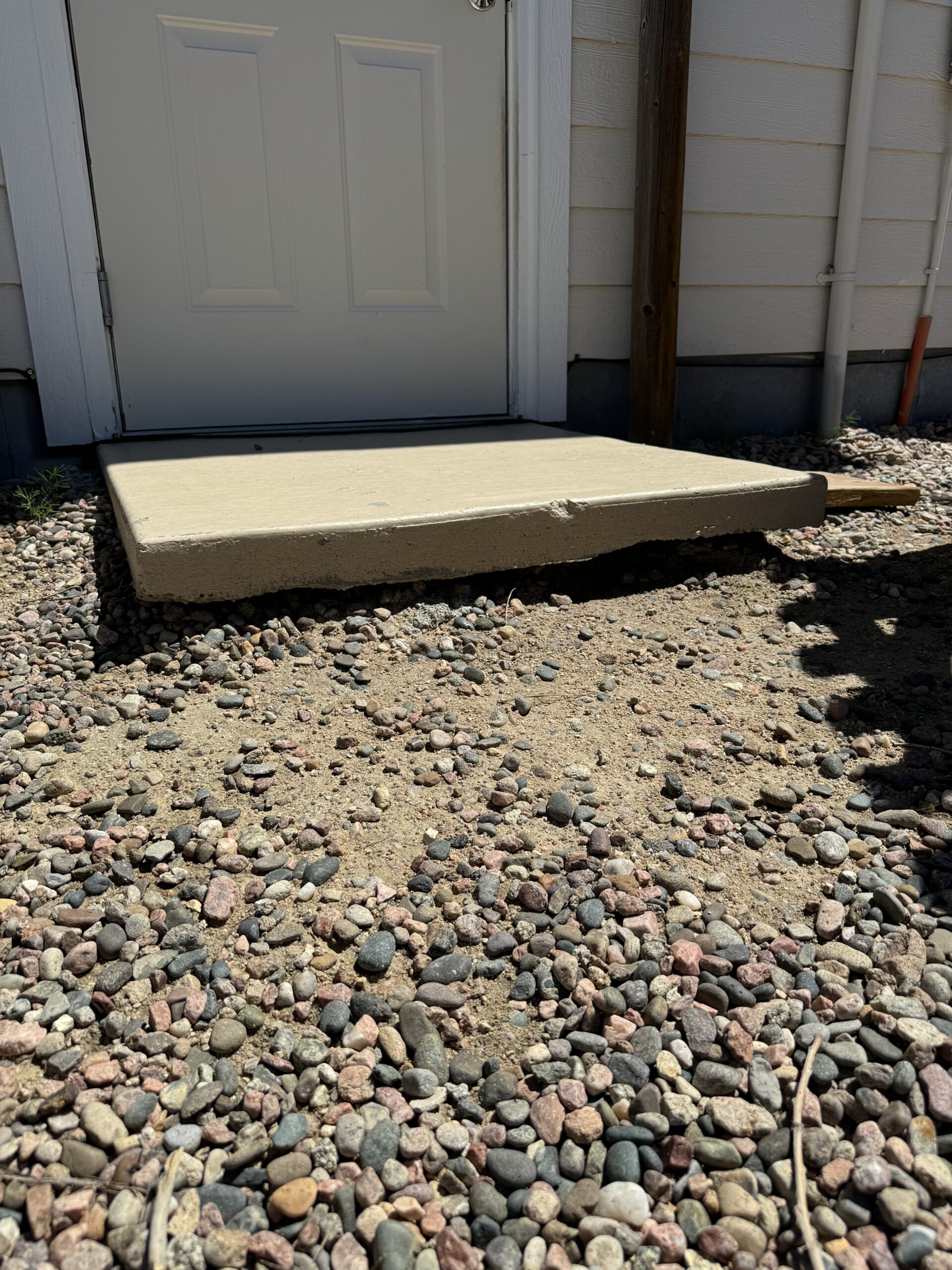 Home Inspection Defect | Concrete Landing Erosion