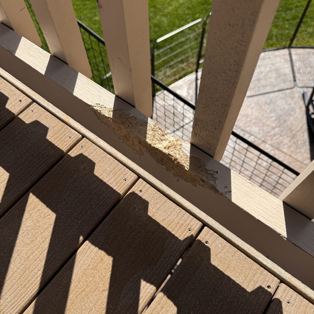 Home Inspection Defect | Improper Deck Post Installation