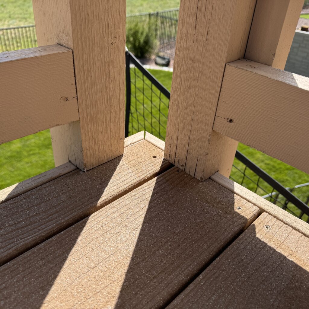 Home Inspection Defect | Improper Deck Post Installation